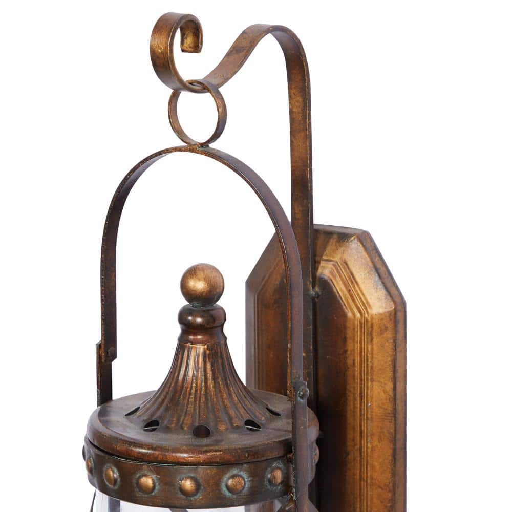 Satin Finish Traditional Hurricane Candle Lantern 7"L x 6"W x 20"H