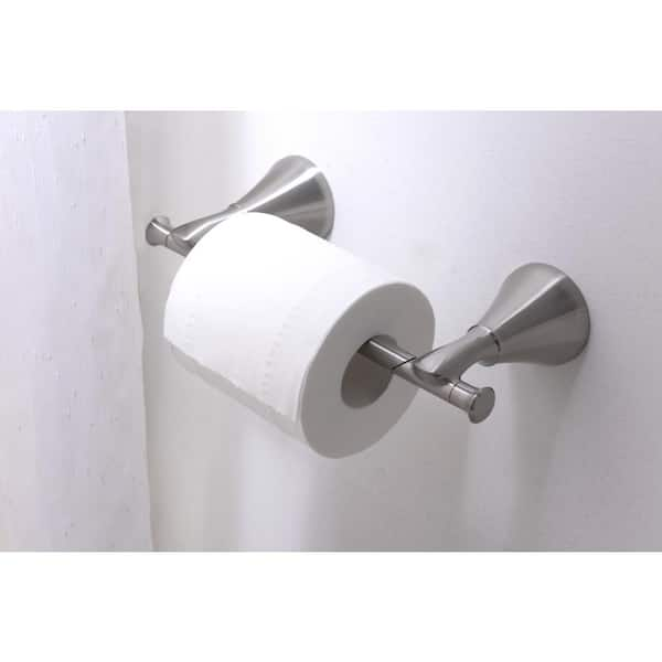 Signature Hardware Cooper Toilet Paper Holder with Shelf Chrome