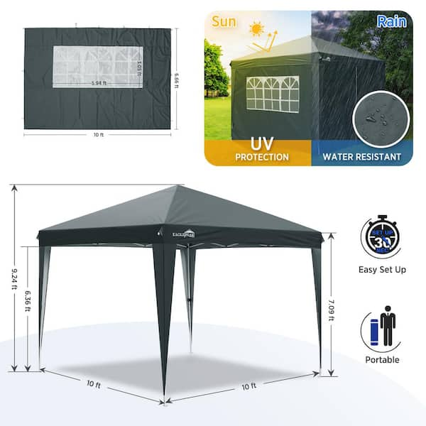 Detroit Lions Canopy Tent 10 X 10 with Pop Up Side Wall