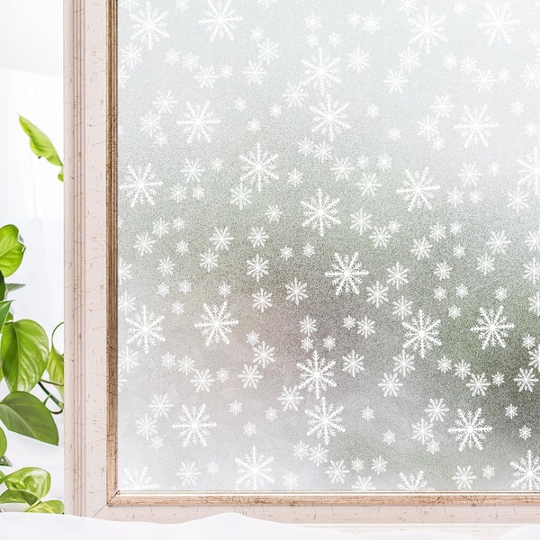 COTTON COLORS 35.4 in. x 78.7 in. Decorative and Privacy 3D Window Film