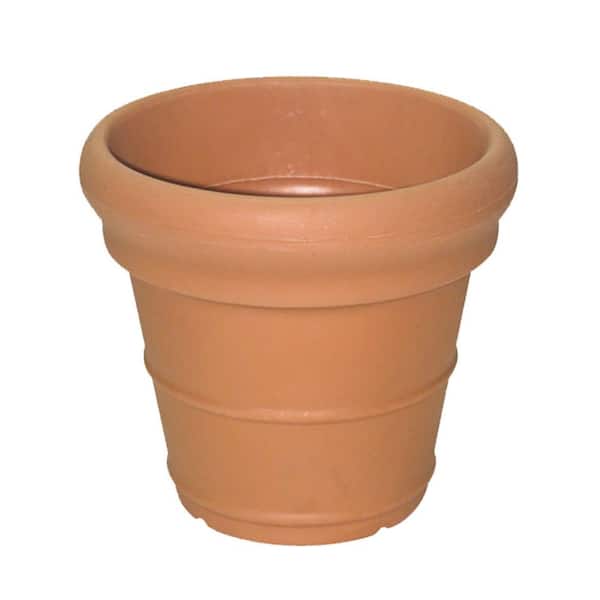 Unbranded 28 in. Round Terra Cotta Resin Garland Flower Pot