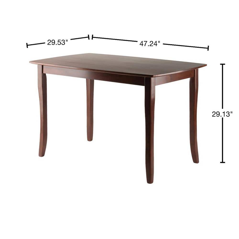 Scandinavian Mid-Century Modern Solid Wood Dining Table in Walnut