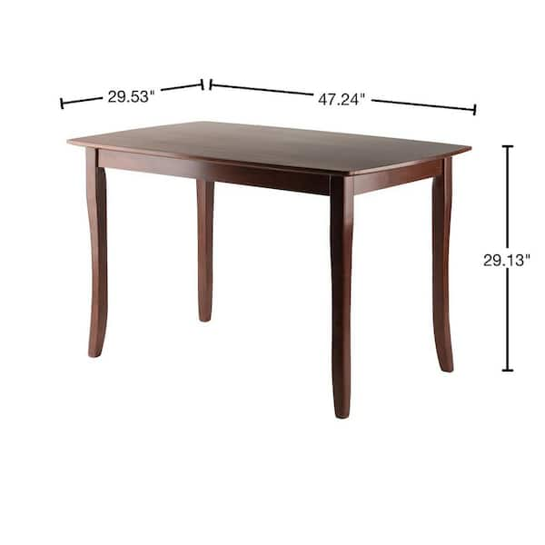 Clayton 36 Round Drop Leaf Table Walnut Winsome