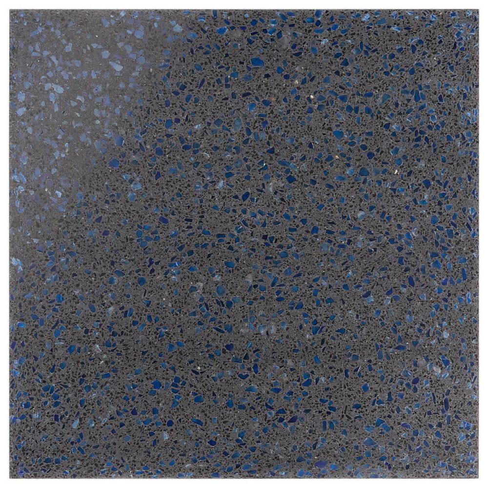 Raleigh Glass Charcoal Cobalt Blue 4 in. x 0.71 in. Polished Terrazzo Floor and Wall Tile Sample price history on PriceWatchPro