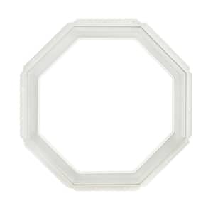 24 in. x 24 in. Fixed Octagon Geometric Vinyl Insulated Window - White