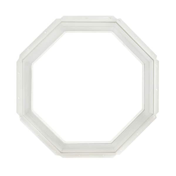 TAFCO WINDOWS 24 in. x 24 in. Fixed Octagon Geometric Vinyl Insulated Window - White