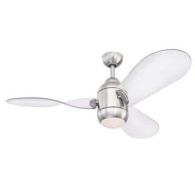 Clear Ceiling Fans With Lights The Home Depot - White Ceiling Fan With Light Fixture