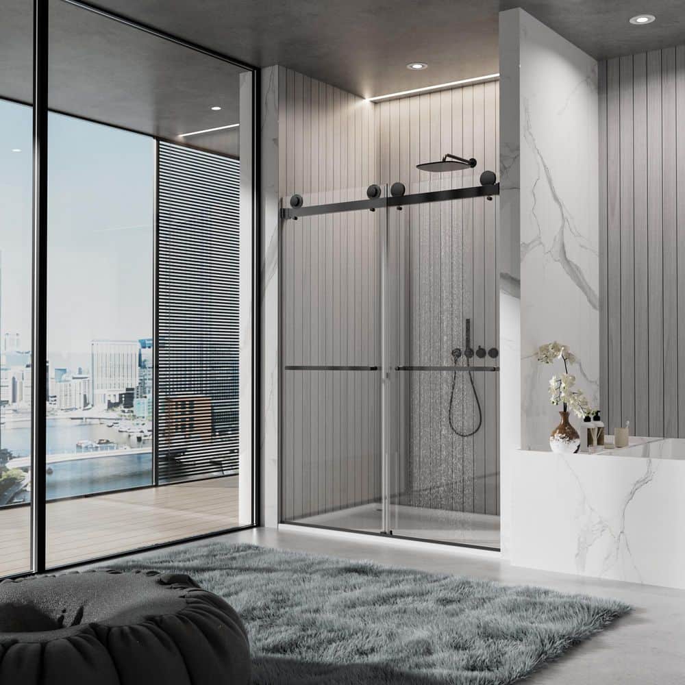NANAWO PRESTIGE 60 in. W x 72 in. H Sliding Frameless Shower Door