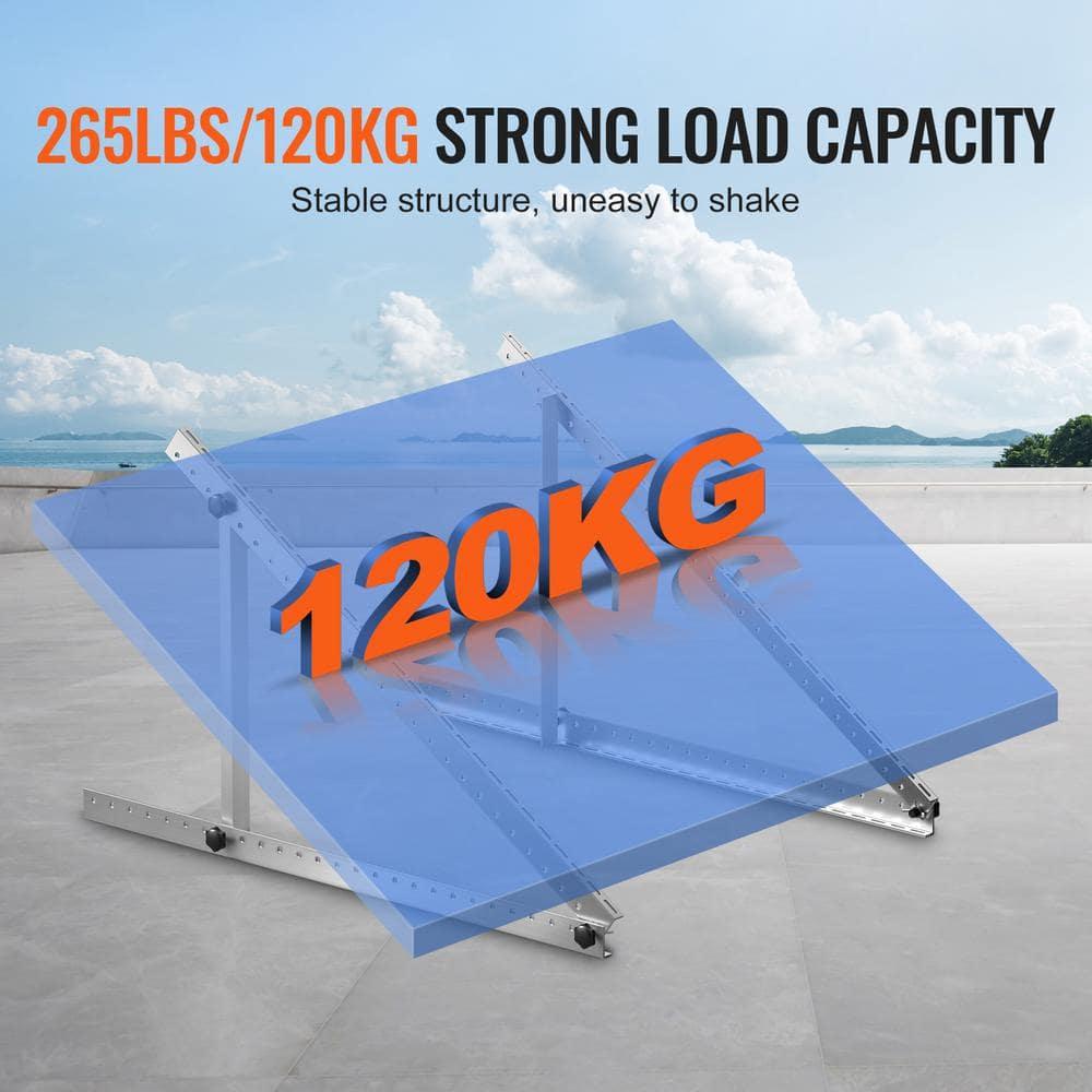 45-Inch Adjustable Aluminum Solar Panel Mount Brackets