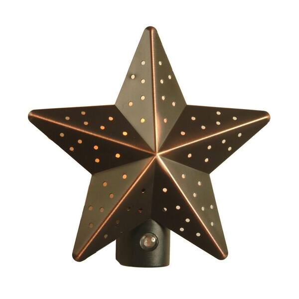 AMERELLE Venetian Bronze Tin Star Automatic Night Light