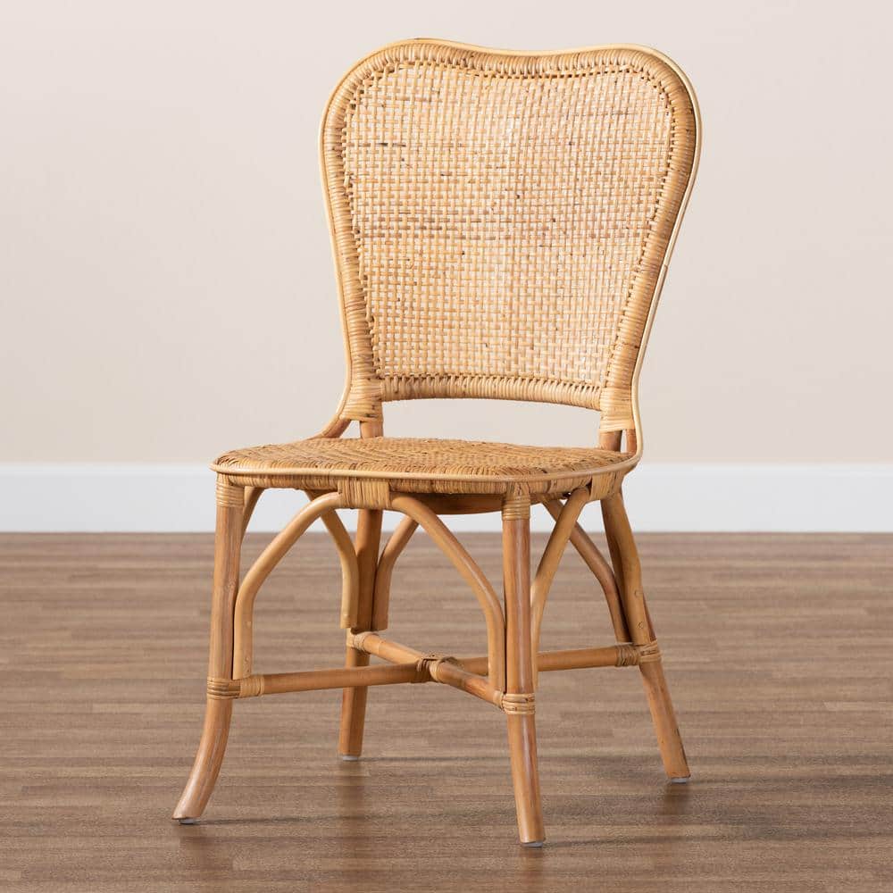 Bohemian Bliss Natural Rattan and Cane Side Chair