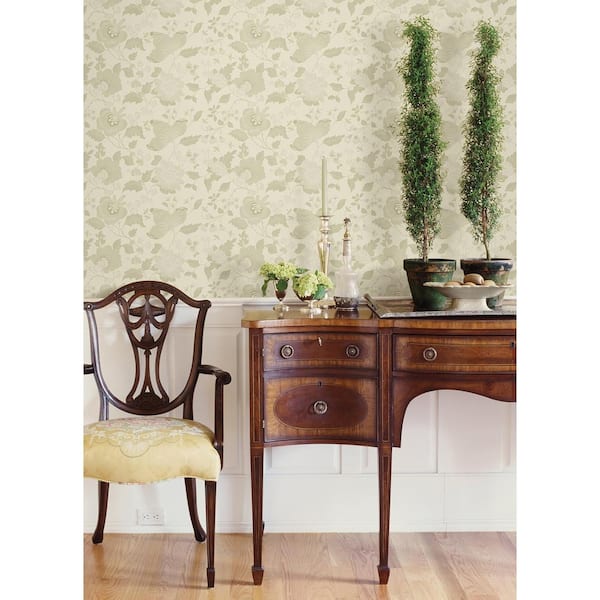 Vittoria Gold Floral Vinyl Wallpaper