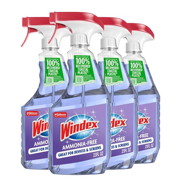 Windex 23 oz. Crystal Rain Trigger Glass Cleaner Combo (4-Pack)