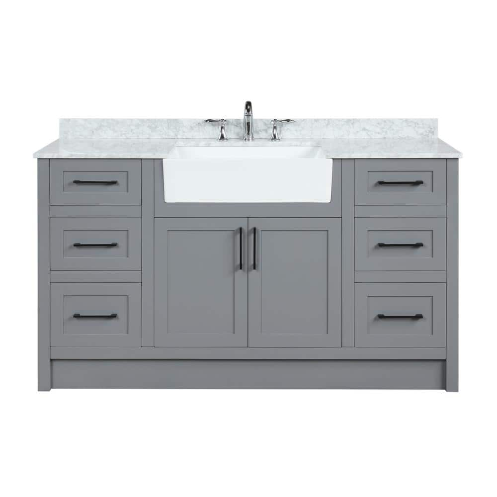 Twin Star Home 25 in. W x 25 in. D Corner Bathroom Vanity in