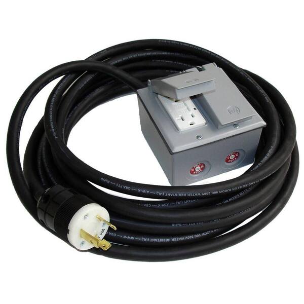 GenTran 50 ft. 10/3 L5-30 Male and 4 GFCI-Protected Receptacles With Generator Convenience Cord-DISCONTINUED