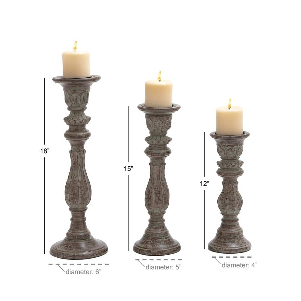 Elegant Traditional Mango Wood Candle Lantern Set, 3 Sizes