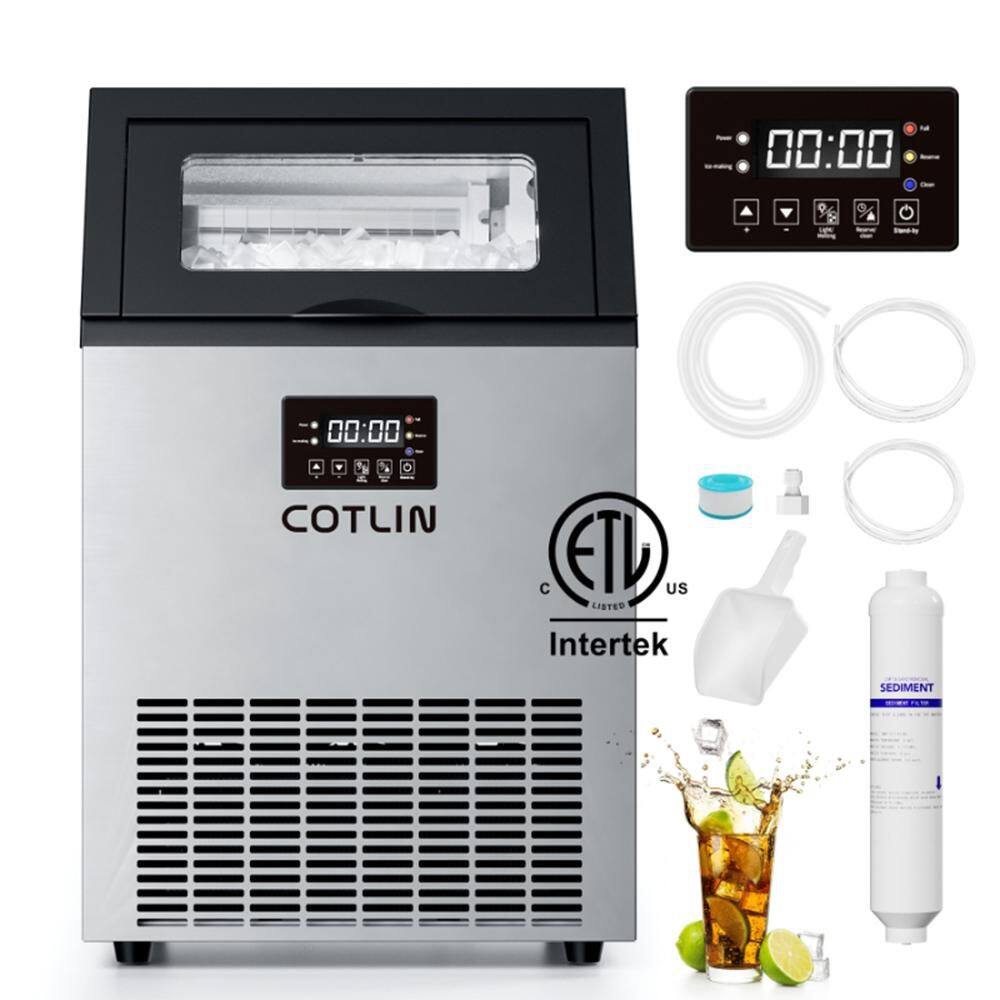 20 in. Production Per Day 180 lbs. Full Size Cubes Commercial Freestanding/Built-In Ice Maker in Stainless Steel price history on PriceWatchPro