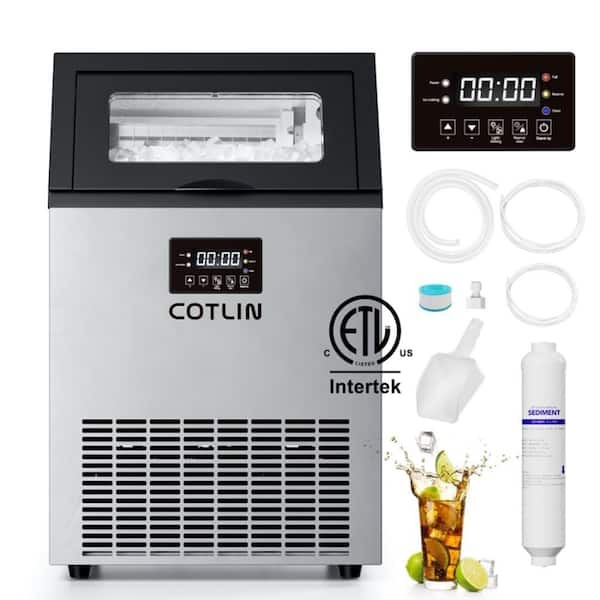 20 in. Production Per Day 180 lbs. Full Size Cubes Commercial Freestanding/Built-In Ice Maker in Stainless Steel