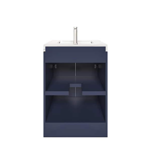 HOMEVY STUDIO Agnea 24 in. W x 21 in. D x 35 in. H Single Sink