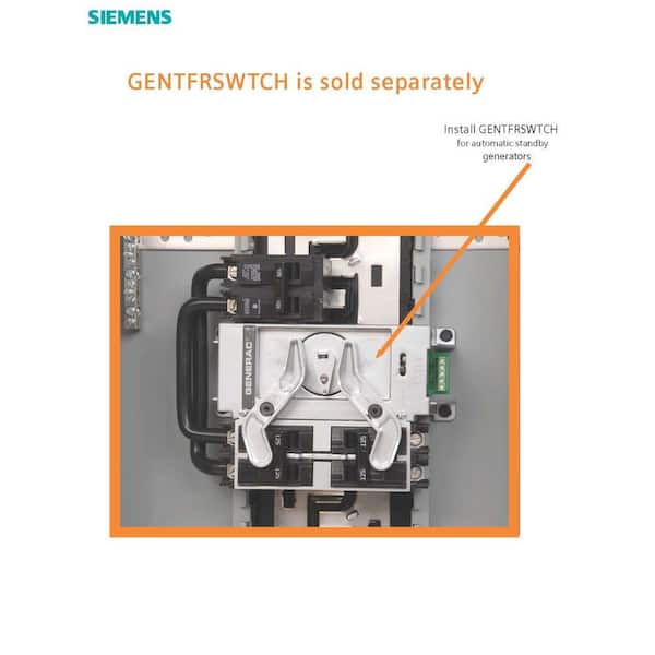 Siemens 225 Amp 42-Space 54-Circuit Main Lug Generator Ready Load