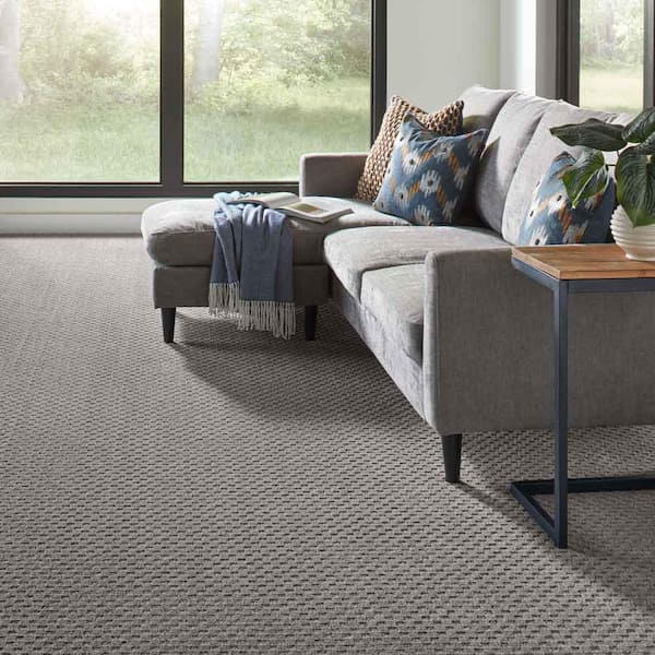 Lifeproof Shiloh Point - Color Modern Gray Indoor Pattern Carpet 0688D-36-12 - Home Depot