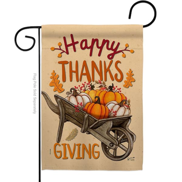 Angeleno Heritage MADE AND DESIGNED LOS ANGELES CALIFORNIA 13 in. x 18.5 in. Fall Pumpkins Garden Flag Double-Sided Fall Decorative Vertical Flag