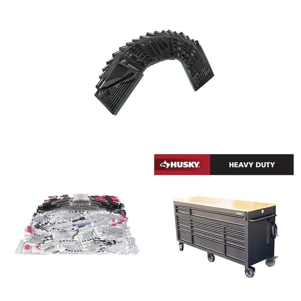SAE/Metric 1025-Piece Tool Set, 72 in. Workbench & EVA Foam Tray Combo (19-Trays)