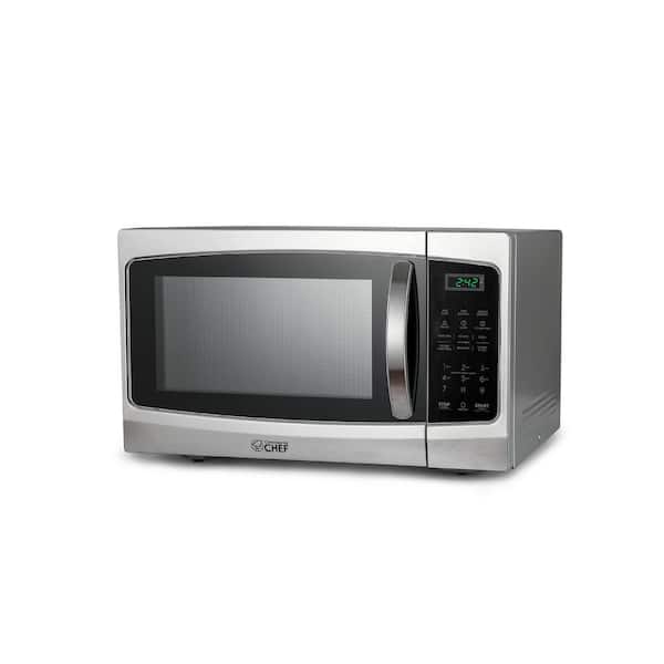 Commercial CHEF 20.5 in. Width 1.3 cu. ft. Stainless Steel 1000-Watt Countertop Microwave Oven