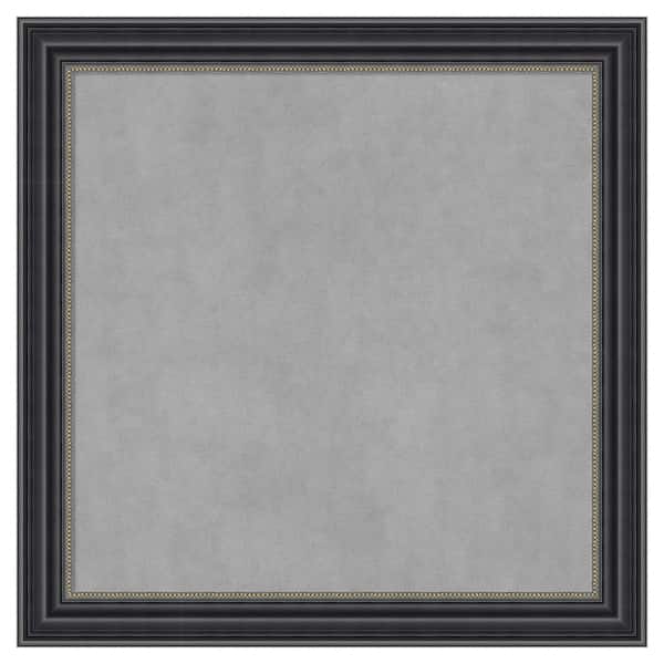 Amanti Art Stylish Black 14 in. x 14 in Framed Magnetic Board