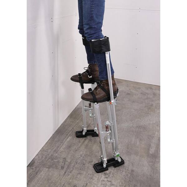 ToolPro 18 in. to 30 in. Aluminum Drywall Stilts with Soft Straps