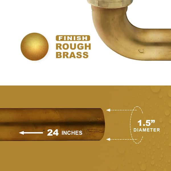 The Plumber's Choice 1-1/2 in. x 12 in. Brass Threaded Tube for