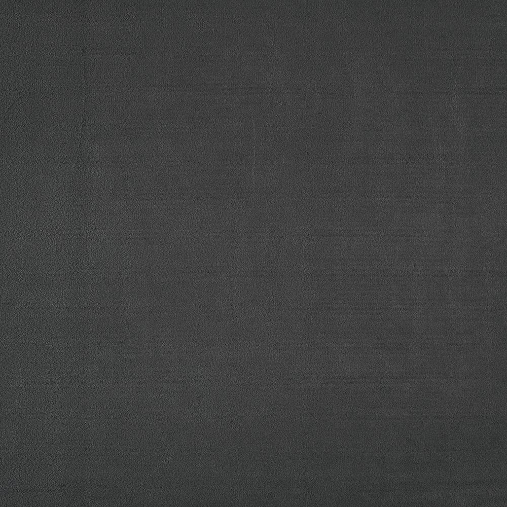 Close-up swatch of gray velvet upholstery fabric.