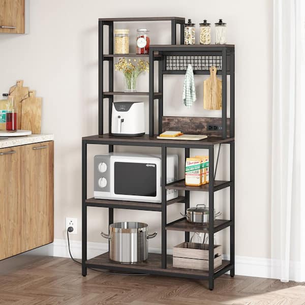 17 Stories 5 Tier Cart Microwave Oven Rack Utility Workstation