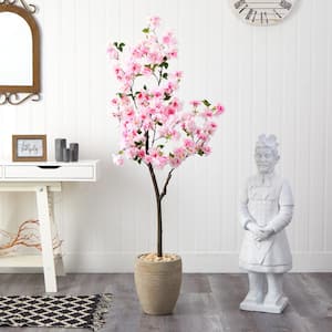 5.5 ft. Cherry Blossom Artificial Tree in Sand Colored Planter
