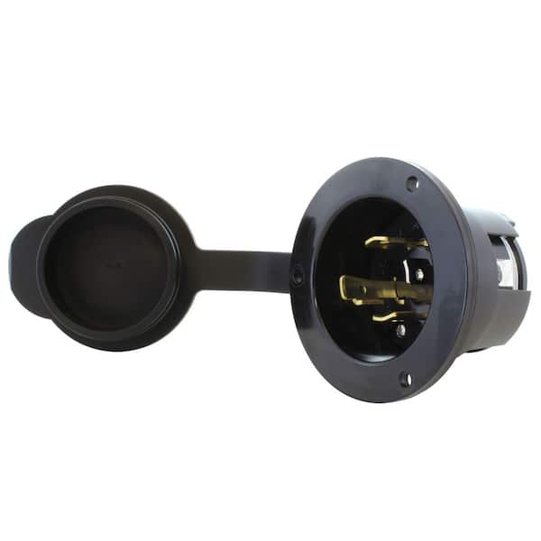 30A 125/250V L14-30P Power Input Inlet with Weather-tight Cover