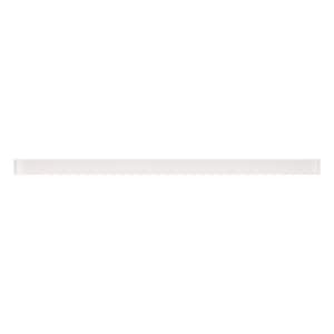 Colorway 0.6 in. x 12 in. White Glass Matte Pencil Liner Tile Trim (0.5 sq. ft./case) (10-pack)