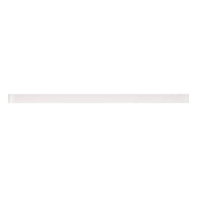 Colorway 0.6 in. x 12 in. White Glass Matte Pencil Liner Tile Trim (0.5 sq. ft./case) (10-pack)