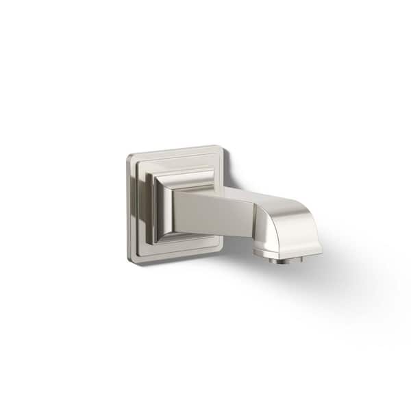 KOHLER Pinstripe Pure Wall-Mount Non-Diverter Bath Spout in Vibrant Polished Nickel