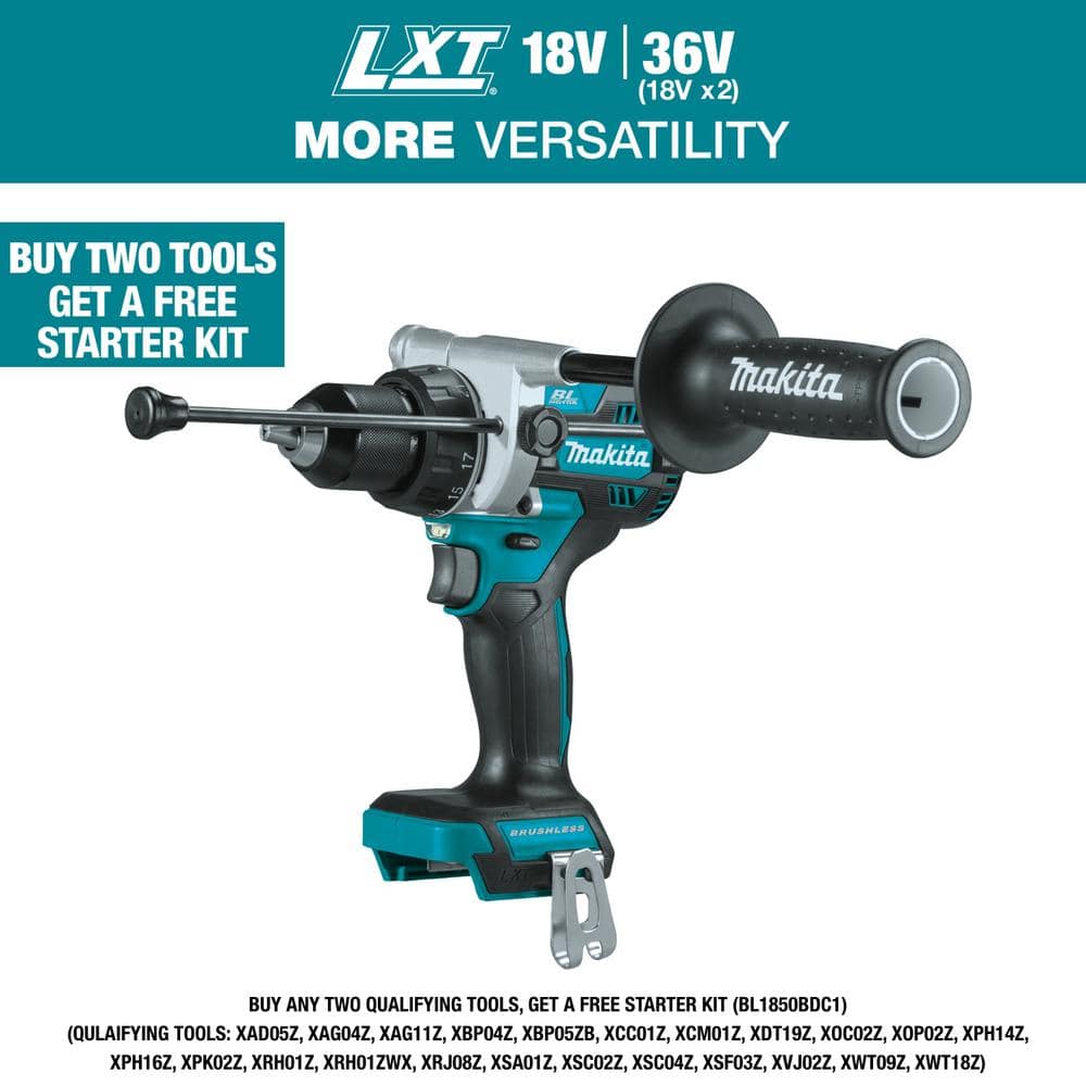 Makita 18V Lithium-Ion Brushless 1/2 In. Cordless Hammer Driver Drill (Tool  Only) XPH14Z - The Home Depot