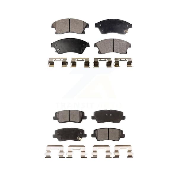 TEC Front Rear Ceramic Brake Pads Kit For 13-15 Cadillac ATS With 300mm Diameter Rotor KTC-100236