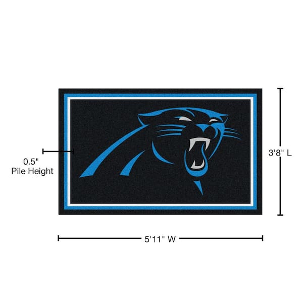 Area Rug with Carolina Panthers (Blue Background) sports team logo!