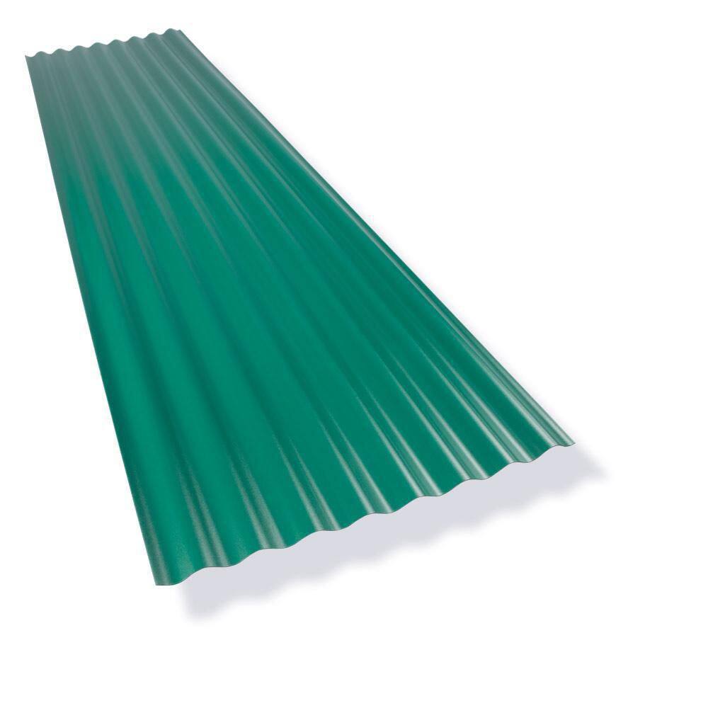 Suntop 26 in. x 6 ft. Rain Forest Green Foam Polycarbonate Roof Panel ...