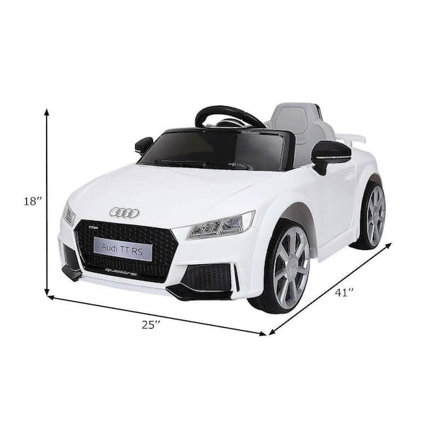 HONEY JOY White 12-Volt Audi TT RS Powered Ride-On with Remote Control  TOPB001498 - The Home Depot