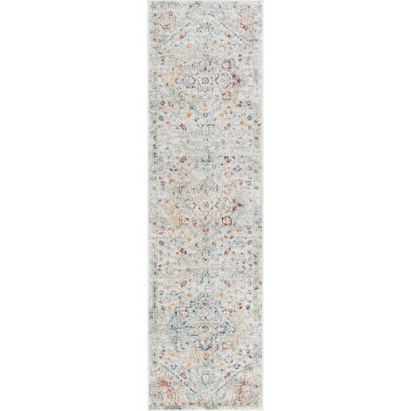 Tayse Rugs Wakefield Oriental Cream 2 ft. x 8 ft. Indoor Runner Rug