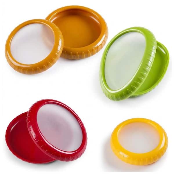4-Piece Silicone Fresh Pod Set Airtight Fruit Vegetable Storage Avocado Onion Lemon Tomato Garlic Keeper