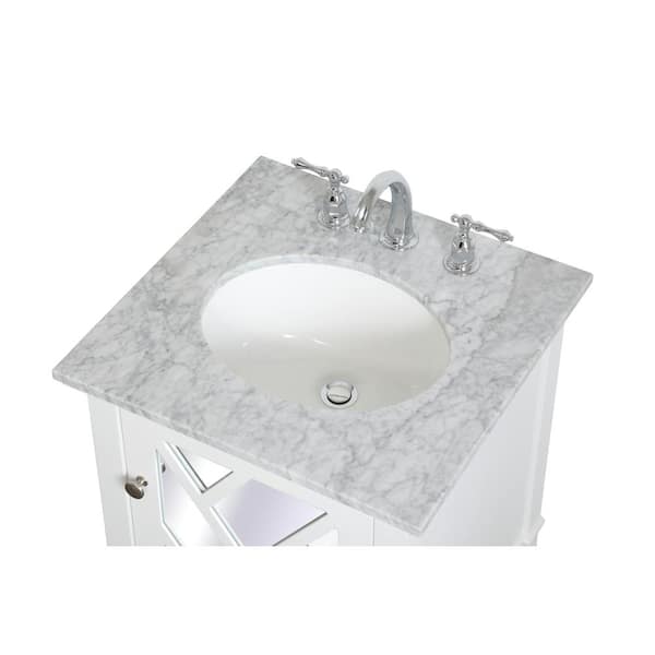 W Single Bathroom Vanity In White, 21 Bathroom Vanity With Sink