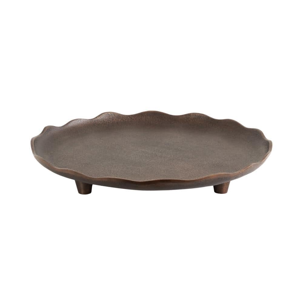 Kate and Laurel Alessia 16 in. W x 3 in. H x 16 in. D Round Bronze