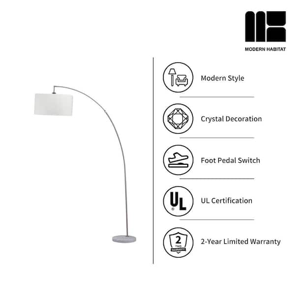 MODERN HABITAT Zenith Essence 78 in. Brushed Nickel