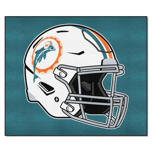 FANMATS Miami Dolphins Aqua 5 ft. x 6 ft. Tailgater Area Rug