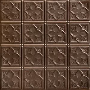 Clover Bronze 2 ft. x 2 ft. Decorative Lay-in Tin Ceiling Tile (24 sq. ft. /Case)